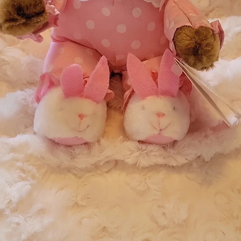 🌴3/$15🌴 Vintage Pink Polka Dot Papel Bearly Bunny Jr in costume kids - Picture 7 of 15